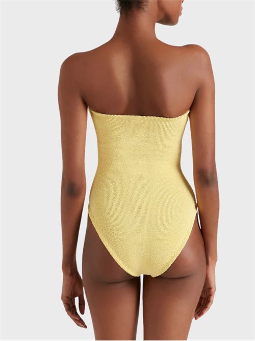 Brooke strapless swimsuit with ruched sweetheart neckline HUNZA G | BROOKE17